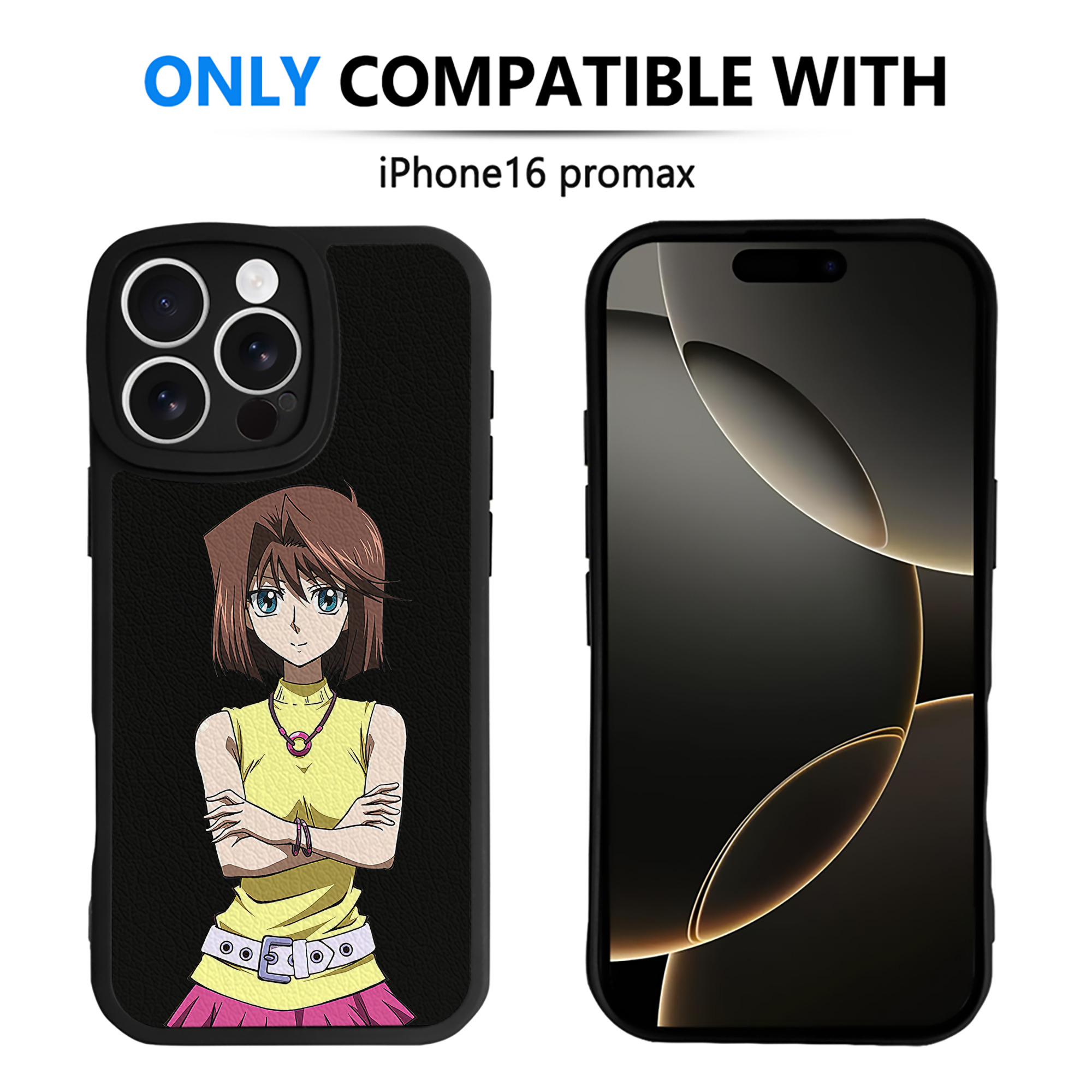 （画像用） 遊☆戯☆王 Yu-Gi-Oh! 【iPhone 16シリーズ対応】シリコンスマホケース（レザー調） 材質：シリコン